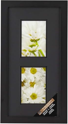 Studio Décor - Marco negro de 2 aperturas con doble paspartú negro