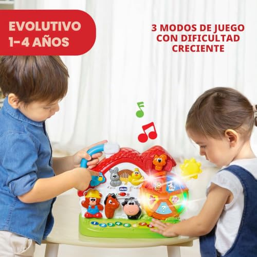 Chicco juguete de granja educativa y bilingüe para encajar figuras 5