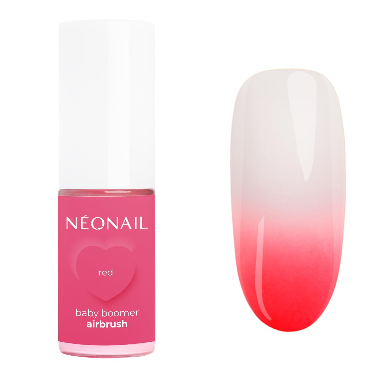 NÉONAIL Baby Boomer Airbrush 5g red - Pyłek do paznokci w spray'u - czerwony efekt ombre lub aura nails