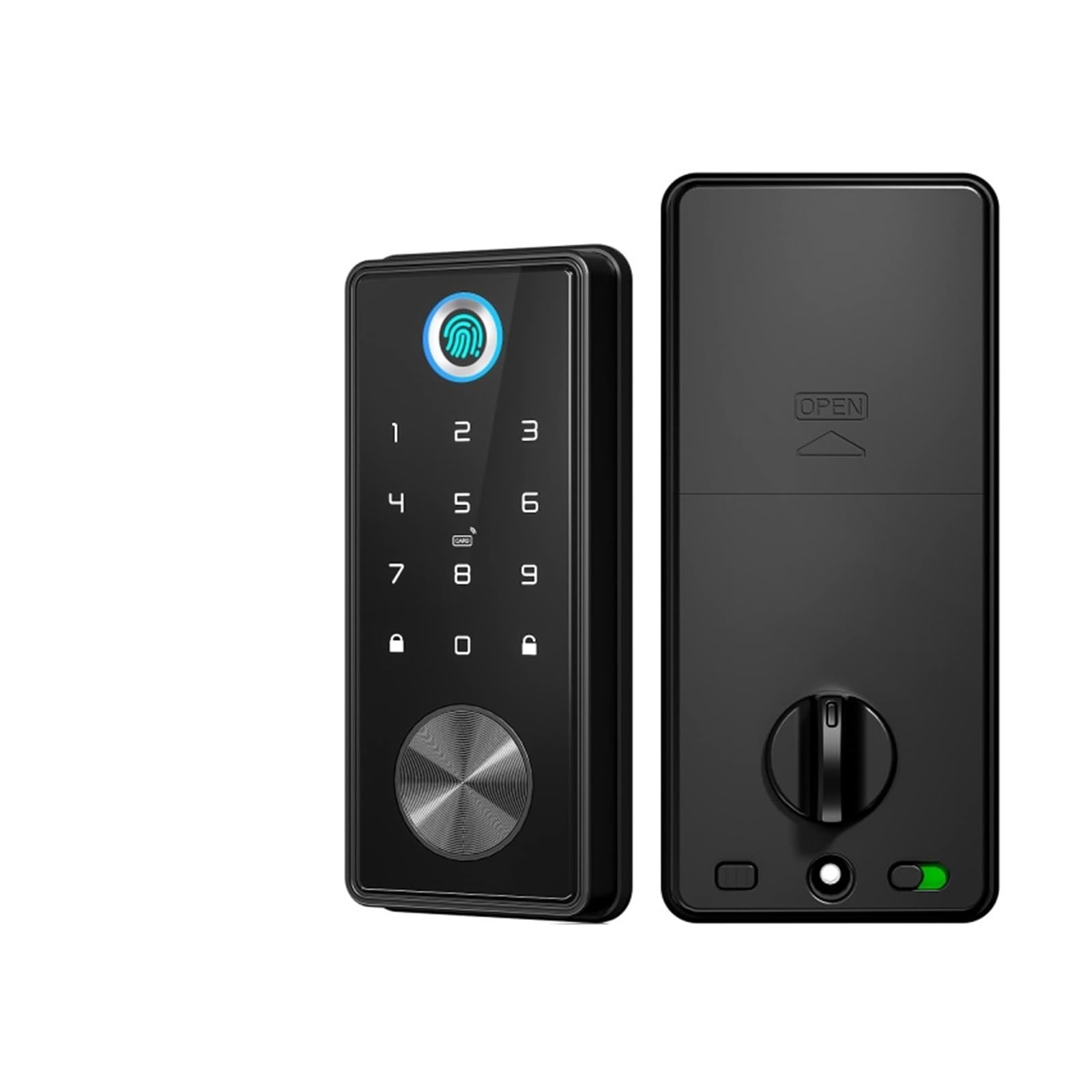 Serrure connectée TTlock à empreinte digitale et code noir