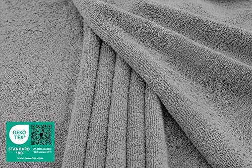 American Soft Linen Oversized 40X80 Jumbo Large Bath Towels For Bathroom, 100% Ringspun Cotton Bath Sheet For Adults, Light Grey #TOP1