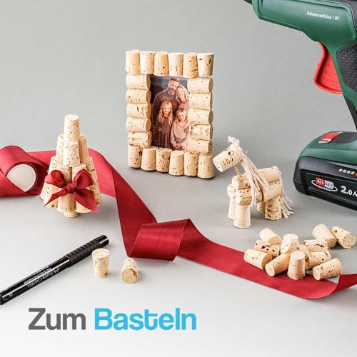 Tuuters 100 Spitzkorken für Reagenzgläser, Medizinkorken, Länge = 22 mm, ⌀ = 16 zu 13 mm (22x16/13)