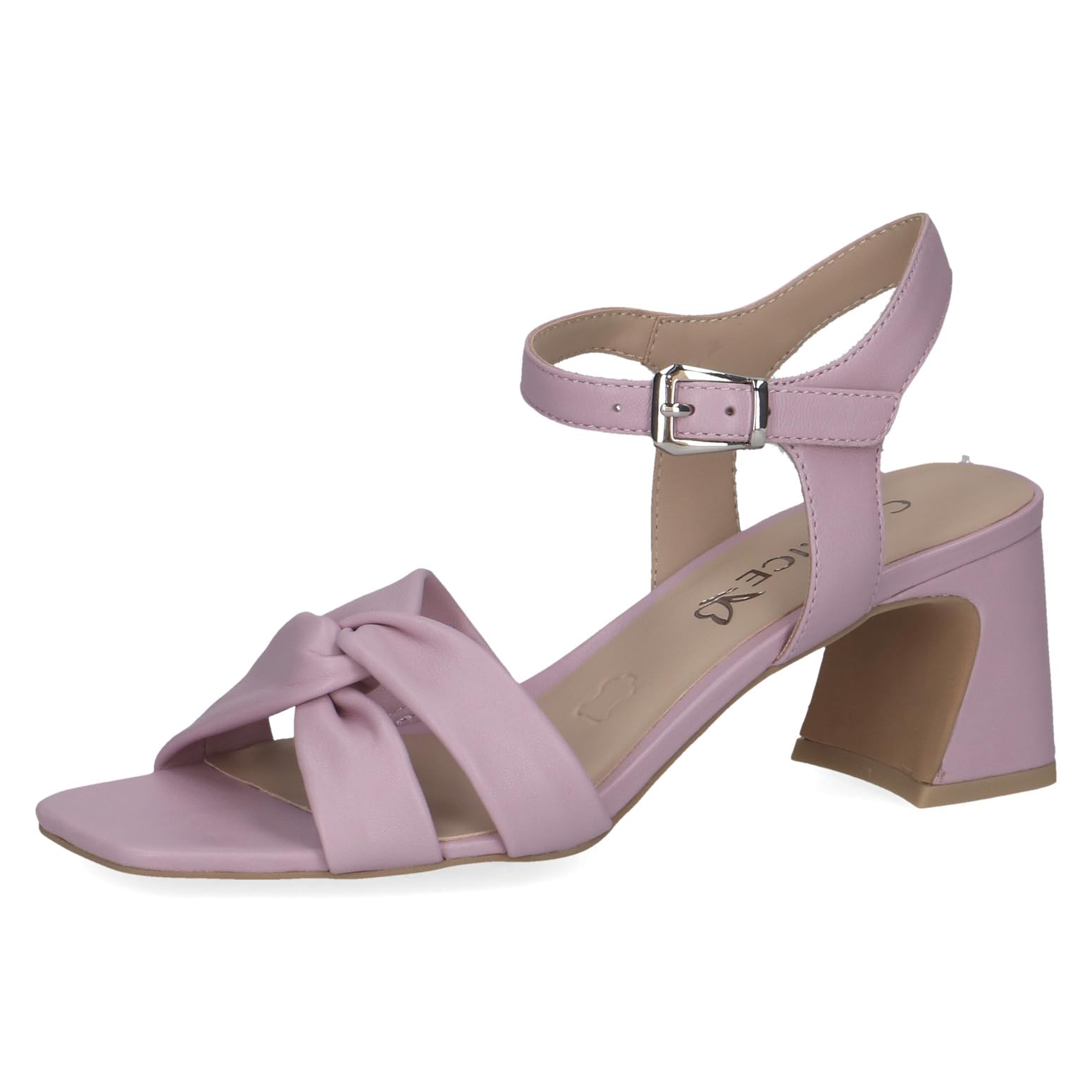CAPRICE Women's Leather Heeled Sandals Festive, Purple (Lavender Nappa), 3.5 UK