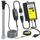 1800W Portable Immersion Water Heater for Hot Tub &Bath - Submersible Baptistry Heaters for Baptismal Stock Tank, Immersion Heaters with Thermostat for Bathtub Spa, Small Above Ground Pool