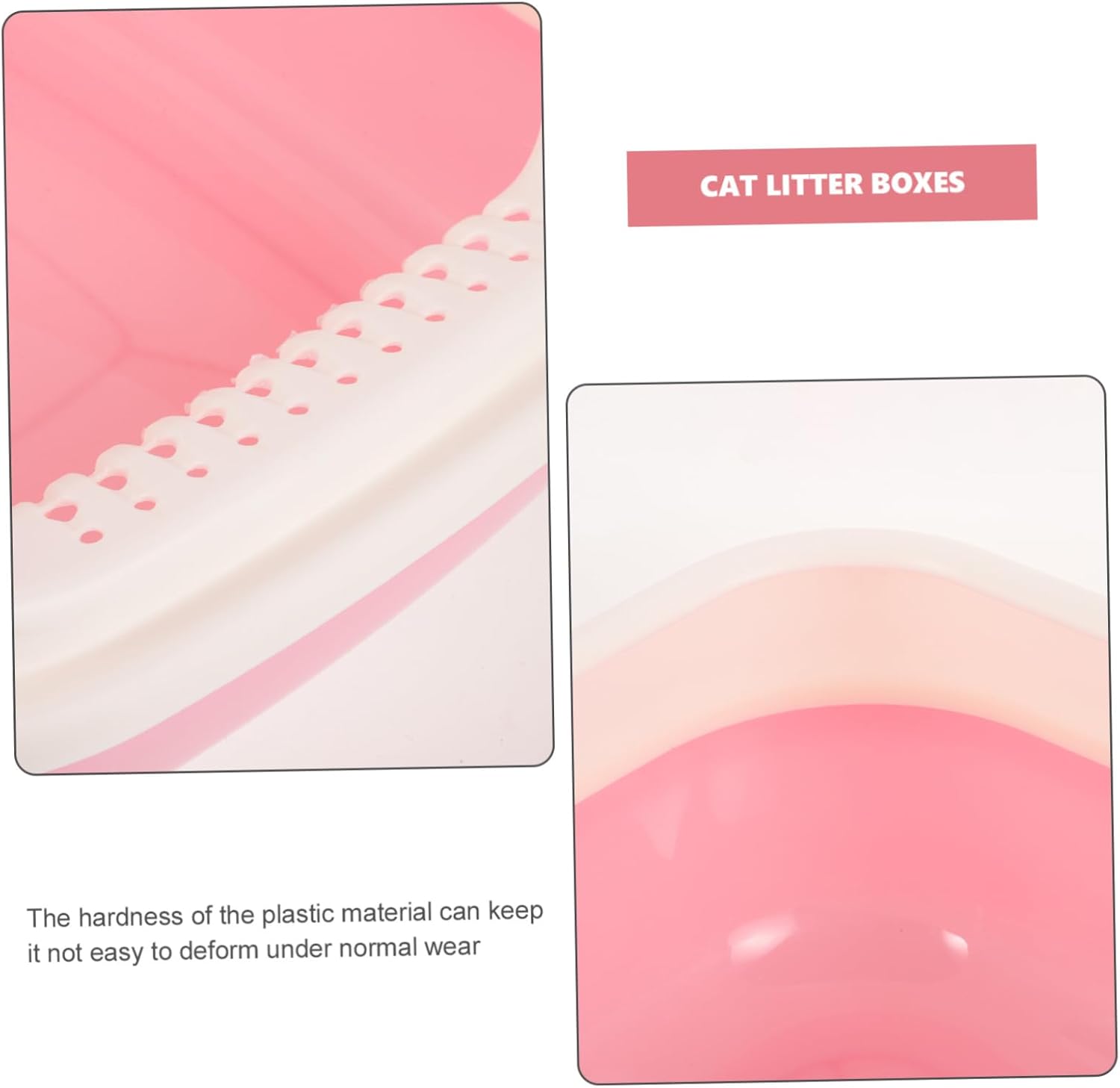 HANABASS 1set Semi-Enclosed Kitten Litter Box Scoop Compact Design for Easy Monitoring Safe and Lightweight Materials for Small Cats and Dogs