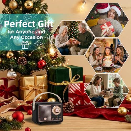 Baolira Retro Bluetooth Speaker, Small Portable Speaker, Gifts for Men Boys - Image 2