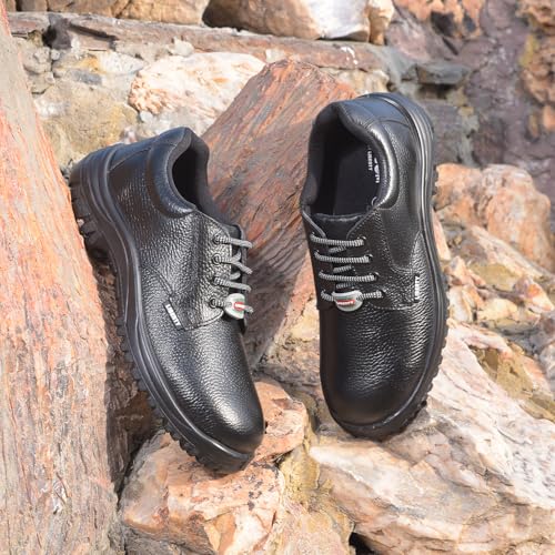 Image of Liberty Freedom SURKSHA1SK Safety Shoes for Men's with PU Insole | Comfortable for All Weather | Shock Absorber| Black- 5