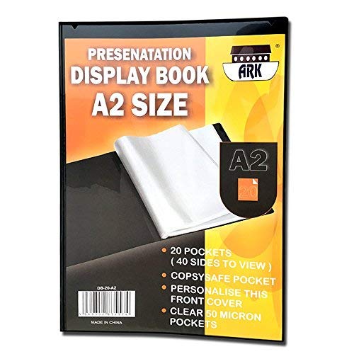 A2 Black Presentation Display Book by Ark (A2 20 Pockets(Single)) — image 1