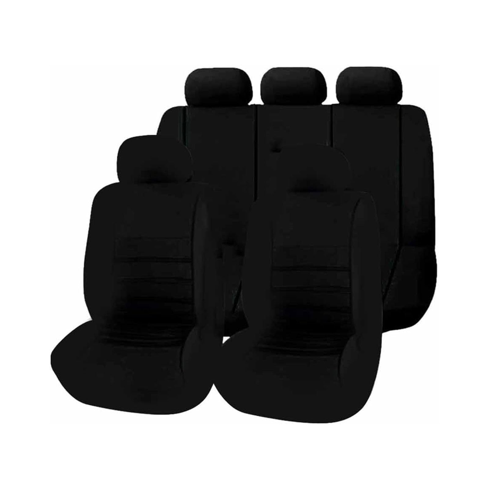 Auto Sitzbezüge Für VW Golf VII 7|Golf 7 GTE/Golf GTD 2011-2020, Schonbezüge Stoff Komplettset Schutz Vorne Hinten Atmungsaktiv Bequem Innenraum Schonbezüge Zubehör,A/Black