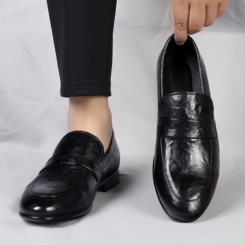 Loafers Man Dress Shoes Men Fashion Designer Party Shoes for Men 2024 Black Leather Shoes Men Formal2