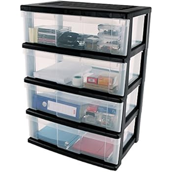 Cheap Furniture Iris Ohyama 4 Drawer Storage Tower On Casters