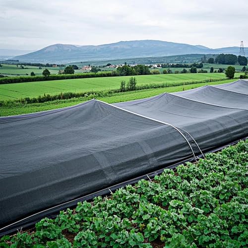 Image of winemana Black Shade Cloth 50%, 30x50 FT Mesh Tarp - Garden Shade for Greenhouse, Patio, Vegetables, Plants Cover and Chicken Coops, Sun Shade Net for Outdoor Protection with Reinforced Grommets