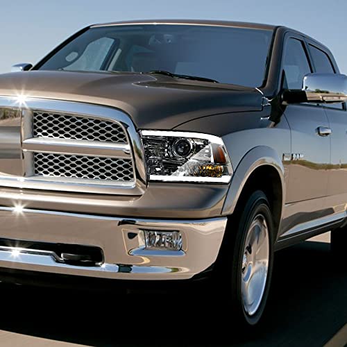 DRL LED Tube Bar Signal Lamps Amber nb Compatible 09-18 Dodge Ram 1500 / 10-18 2500 / 19-22 Classic