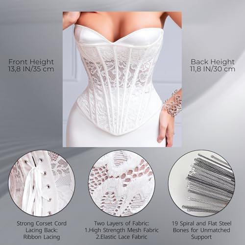 Perfect Corset NYC OVERBUST Satin Corset Top Lace up with 15 Steel Boned2