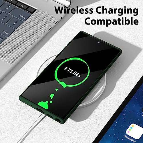 Funda de gel Note 10 verde oscuro con agarre suave protector 7