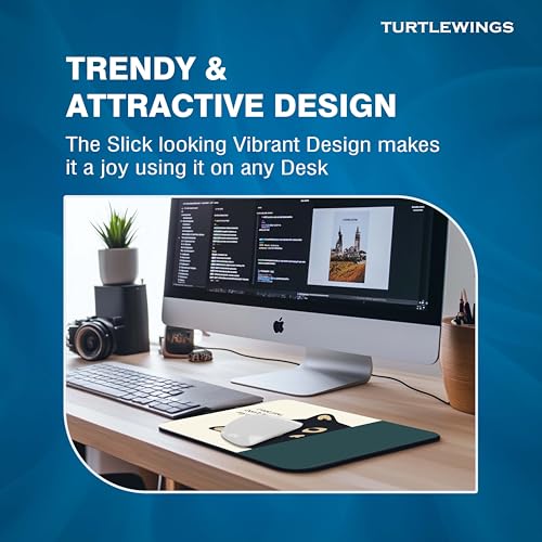Image of TURTLEWINGS | Mousepad | Inspirational Quote Funny Cute Cat Mousepad - 22x18 cm, 3mm | Design Non-Slip Rubber Base | Office, Study & Gaming Use | Premium Smooth Surface Desk Accessory & Gift