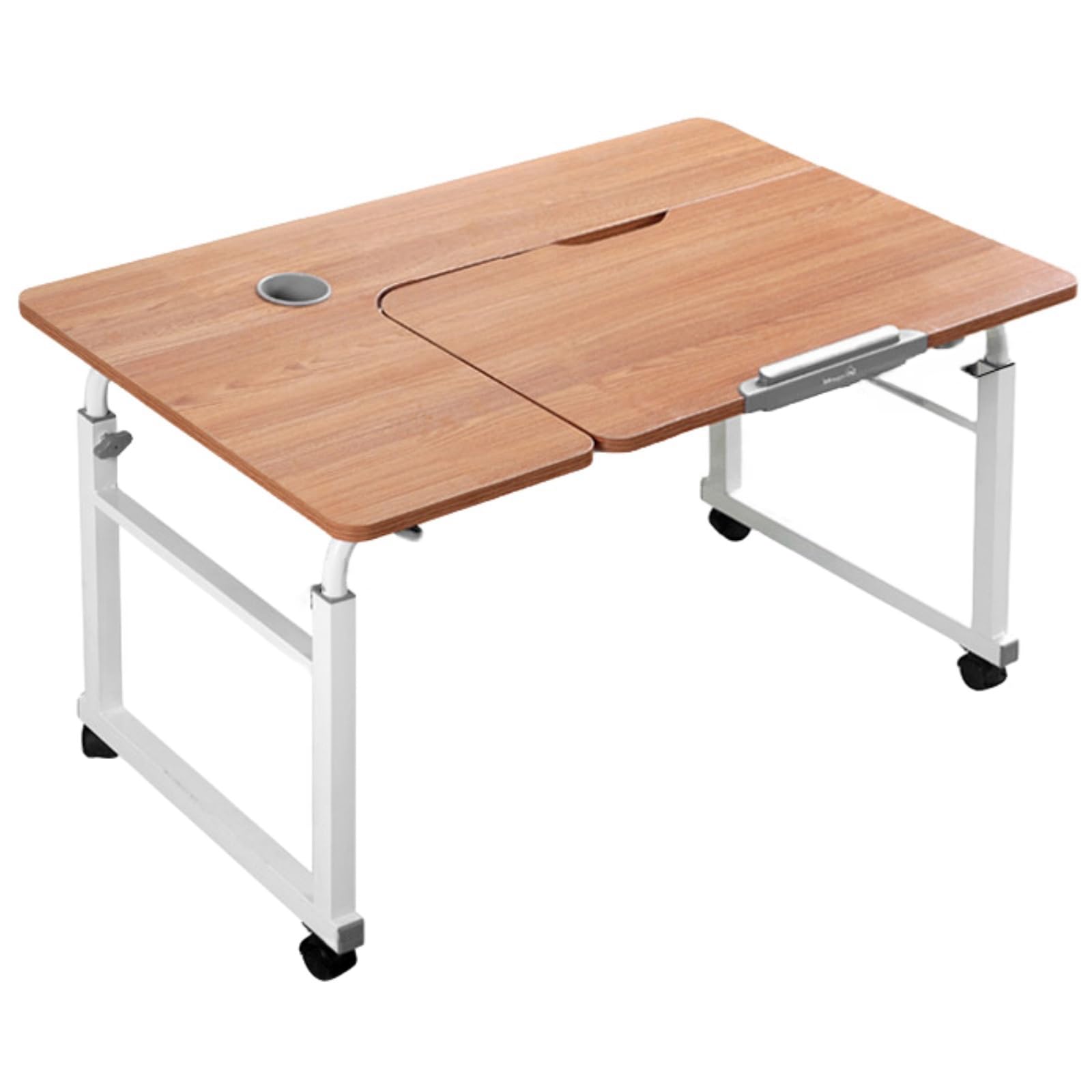 SXZenSpace Bed Desk Over The Table with Wheels Overbed Mobile Computer for Adjustable Height