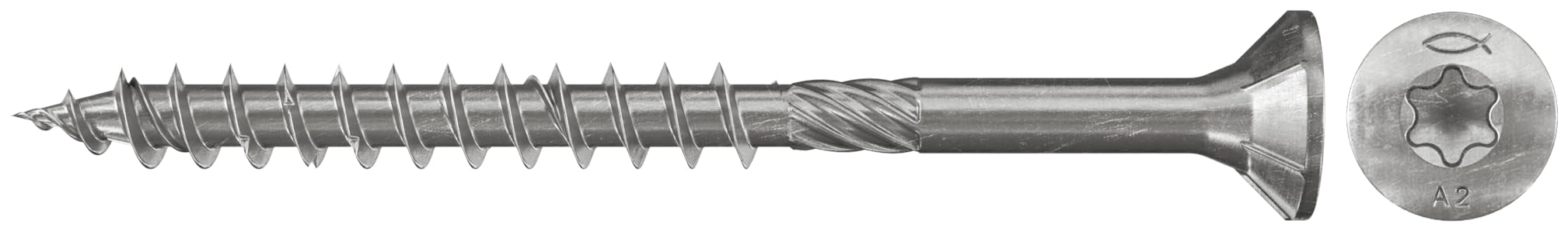 Fischer Power-Fast – A2 4.5 x 50 Countersunk TG TX 657063