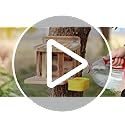 MIXXIDEA Wooden Squirrel Feeder with Water Bowl, Large Capacity Squirrels Feeders for Outside, Sturdy Construction, No Assembly Lovely Chipmunk Feeder for Corn, Peanut, Nuts, Chestnuts (Brown-1pk)