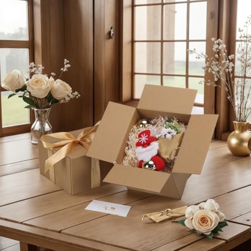 Image of 7x6x5 Brown Shipping Boxes Set of 25, Kraft Corrugated Cardboard Small Boxes Mailers for Packaging | Kraft Corrugated Cardboard, Small Mailers, For Packaging