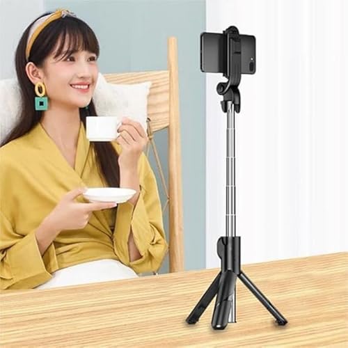 Bastão de Selfie, Pau de Selfie Bluetooth com Tripé, Controle Remoto, e Compatibilidade com Android
