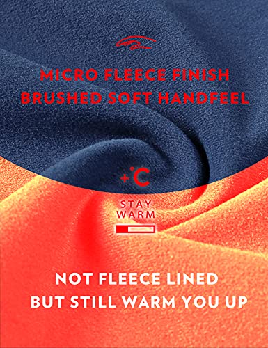 CRZ YOGA Leggings Mujer Deportivos Mallas Fitness Pantalon con Bolsillos No-transparenta Fleece Ligero Cepillado Azul propileno 38