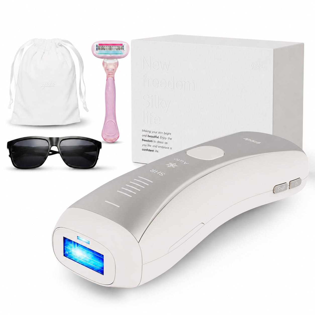 yate ILP光脱毛器 yete スティック ストレート 連続照射 Amazon | Yete（エイティー）脱毛器 IPL 冷感無痛ケア SHR連続照射