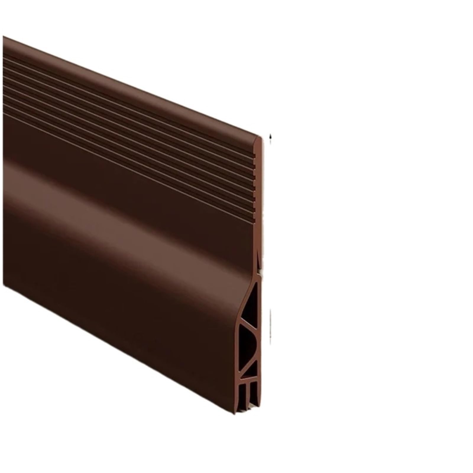 Draft Excluder For Doors Door Bottom Self-adhesive Sealing Strip 1M Windproof Stopper Guard Rain Weatherstrip Noise Reduction Insulator Sealer(Brown)