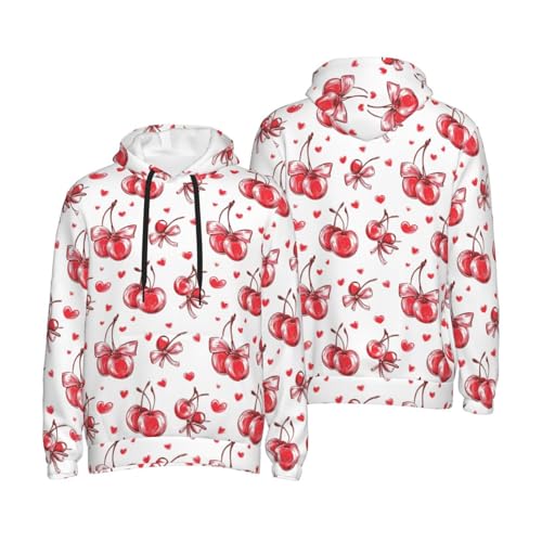 Hoodies For Men - Bow Cherry Print Long Sleeve Casual Men'S Hoodies & Sweatshirts Pullover With Pocket4