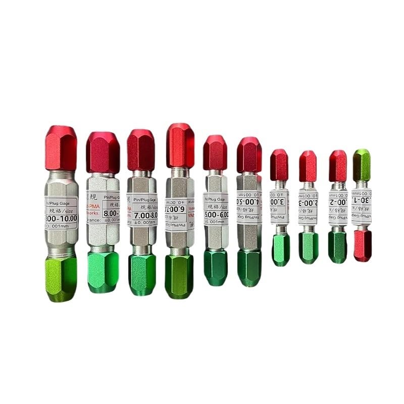 DONGSE 5pcs 0.3-5.0mm/5.0-10.0mm/10.0-15.0mm Clamp Holder for Pin Gauge Go and Nogo Aluminum Handle for Pin Gauge(5.0-10.0mm 5Pcs)