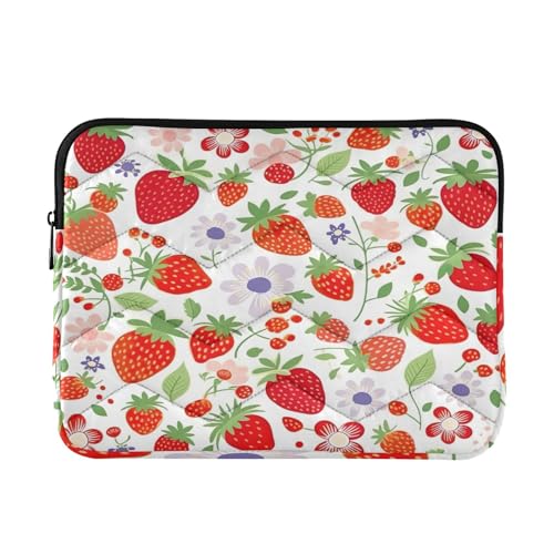 Funda para portátil 13-14 pulgadas con diseño de fresas