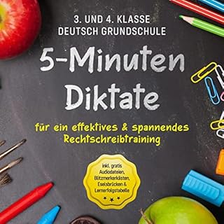 5-Minuten Diktate für ein effektives & spannendes Rechtschreibtraining - 3. und 4. Klasse Deutsch Grundschule Titelb
