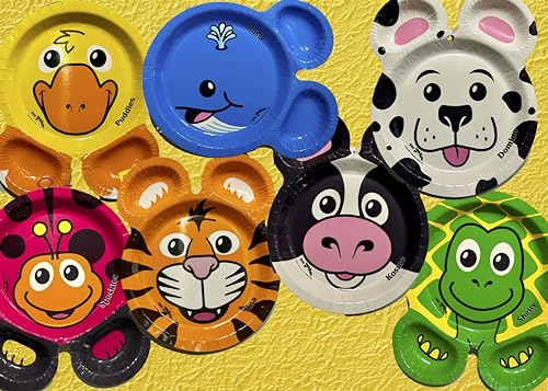 Daily Gemz DG164 Zoo Pal Plates, 15 Count (Pack Of 2) Bundle With Hefty Disposable Animal Zoo Pals Paper Plates thumb #1