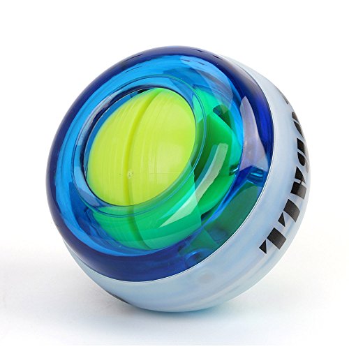 Letigo LED Wrist Ball Gyroscope Strengthener Ball Power Ball New Wrist Gyroscope Wrist Strengthener Power Force Ball Arm (Blue)