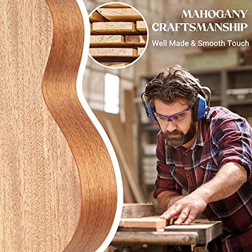 CAHAYA ukulélé soprano Kit 21 pouces pouces bois d’acajou avec étui de transport et sangle réglable adapté aux débutants… - Les Beatles, Paul McCartney, John Lennon, RIngo Starr, George Harrison CAHAYA ukulélé soprano Kit 21 pouces pouces bois d'acajou avec étui de transport et sangle réglable adapté aux débutants… – Image 3