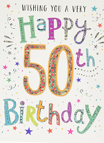 Regal Publishing Modern Milestone Age - Biglietto di auguri per il 50° compleanno, 20,3 x 15,2 cm, colore: Bianco fumo