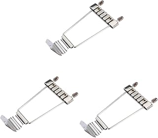 Vaguelly 3 Pçs Archtop Arremate Baixo Arremate Curto Arremate Substituição Guitarra Arremate Ponte De Guitarra Armações De Prata Contrabaixo Ponte Contrabaixo Instrumento Musical Arqueado
