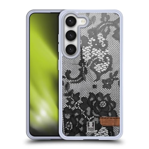 Coque en Gel Samsung Galaxy S23 5G MagSafe Protection Antichoc Motif Lacet sur Jeans Noir