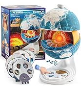 Science Can Openable Globe for Children, Interactive World Globe Talking Model with Knowledge &amp; Q...