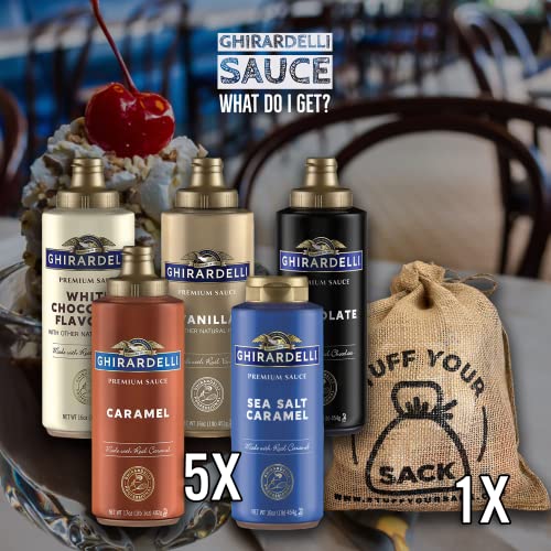 image for Ghirardelli Sauce 5 Flavor Variety Pack - Ghirardelli Caramel Sauce, B