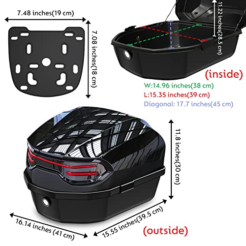 LESANM Bauletto per moto, bauletto quotidiano per