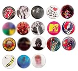 GTOTd I Love Rock and Roll Pins Set( 18 Pack,2.28 Inch）Cool Brand Brooch Pin Badges Music Singer...