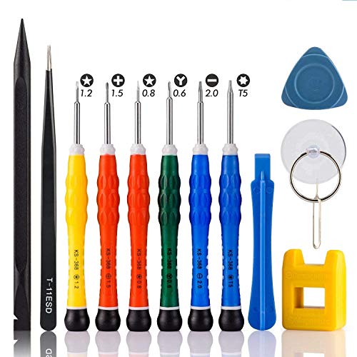 Preisvergleich Produktbild Reparaturwerkzeug-Set für Android Smartphone, Komplettöffnung Pry Tool Kits mit Magnetschraubendreher Set für iPhone, Samsung, Xiaomi, Huawei ... (12er Pack)