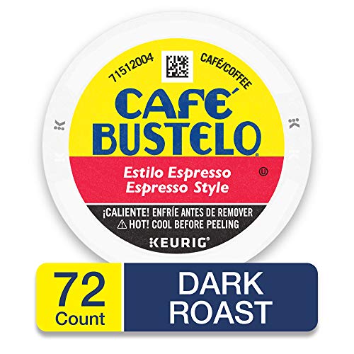 CafÃ© Bustelo Coffee, Espresso Style Dark Roast, K Cup Pods for Keurig Coffee Makers, 18 Count (Pack of 4)