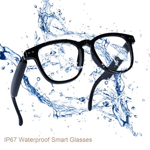 Image of AI Smart Glasses, Anti Blue Light Bluetooth Translation Glasses with 164 Hands-Free Calls & Audio Multifunctional Smart Sunglasses for Men Women Travel Trade Business (KL01-Black-Color-Change-Lens)