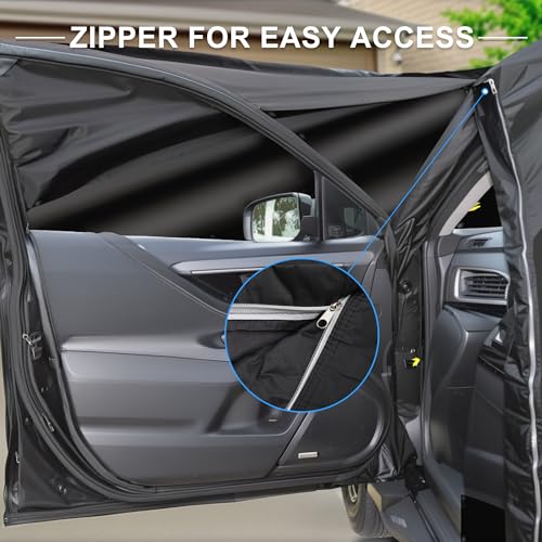 Image of X AUTOHAUX Car Cover for BMW X1 2009-2025 Aluminum Film Outdoor Waterproof Sun Rain Snow Hail Protection with Driver Door Zipper