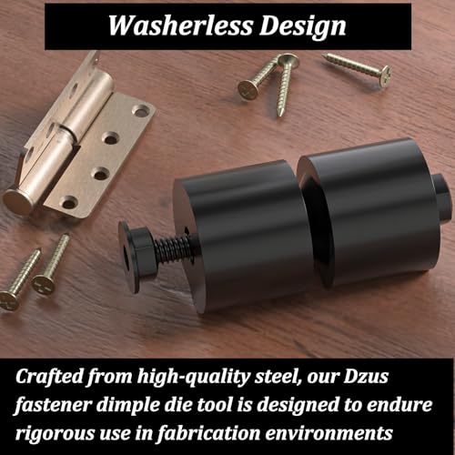 Image of Fit for Dzus Fastener Dimple Die Tool for Metal Fabrication,Quick Turn /Quarter Turn G8 Hex Head Bolt Nut,0.750 inch x 0.200 inch(Black)