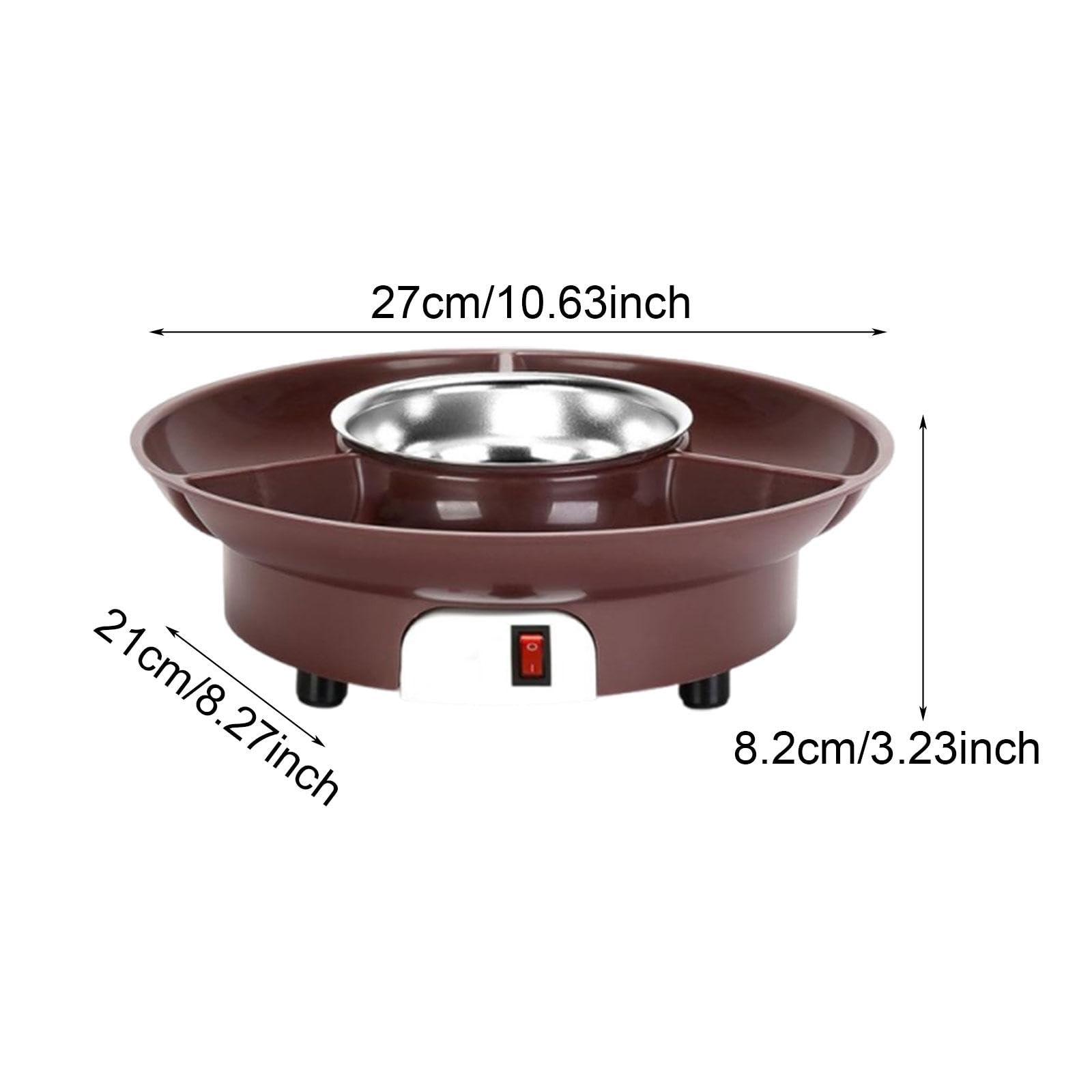 Pot à Fondue Au Chocolat Portable Électrique avec Plateau Détachable pour Fonte de Chocolat Beurre et Fromage Parfait pour Cadeaux et Soirées