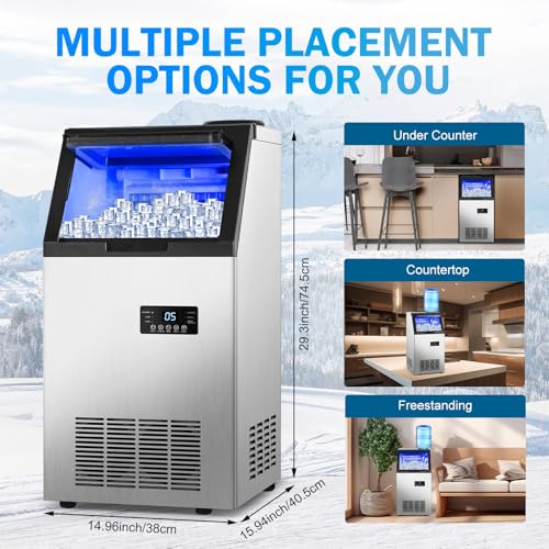 Tazpi TM45D01 Commercial Ice Maker Machine 130Lbs/24H, Undercounter/Freestanding Ice Machine thumb #6