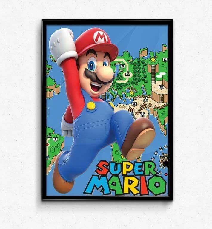 Craft Maniacs Super Mario & Luigi A4 Matt Laminated Framed Hi Quality Poster for Room/Office Decor & Gifting (TYPE 1)
